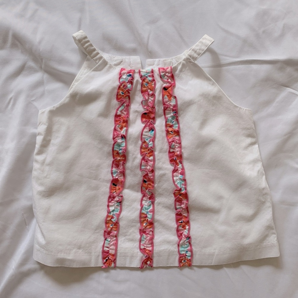 Janie and Jack white tank top, size 18-24 months